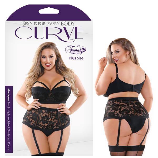 Curve Monique Bra & High Waisted Panty -  - 1X/2X Size - HOUSE OF HALFORD