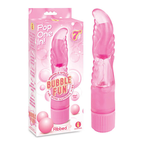 The 9's Bubble Fun - Ribbed - Pink 17.8 cm (7'') Vibrator