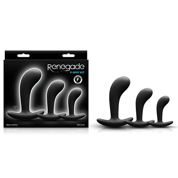 Renegade P Spot Kit - Black Anal Plugs - Set of 3 Sizes