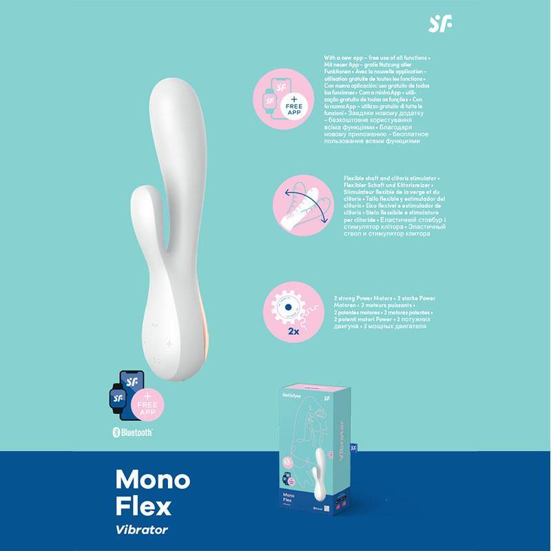 Satisfyer Mono Flex -  App Controlled USB Rechargeable Rabbit Vibrator - HOUSE OF HALFORD