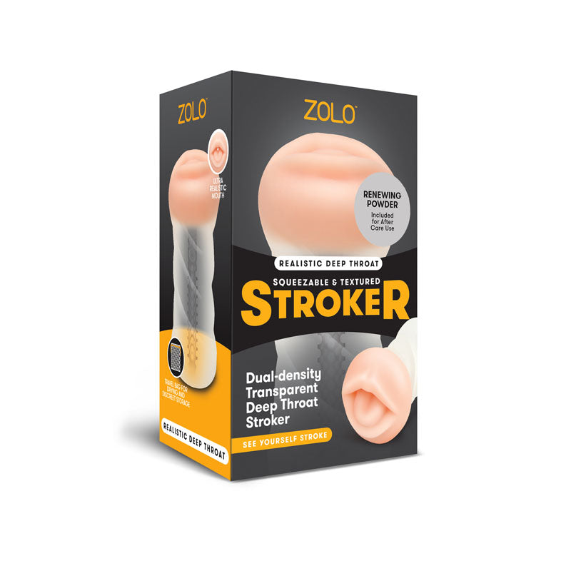 Zolo Realistic Deep Throat Stroker - /Flesh Mouth Stroker