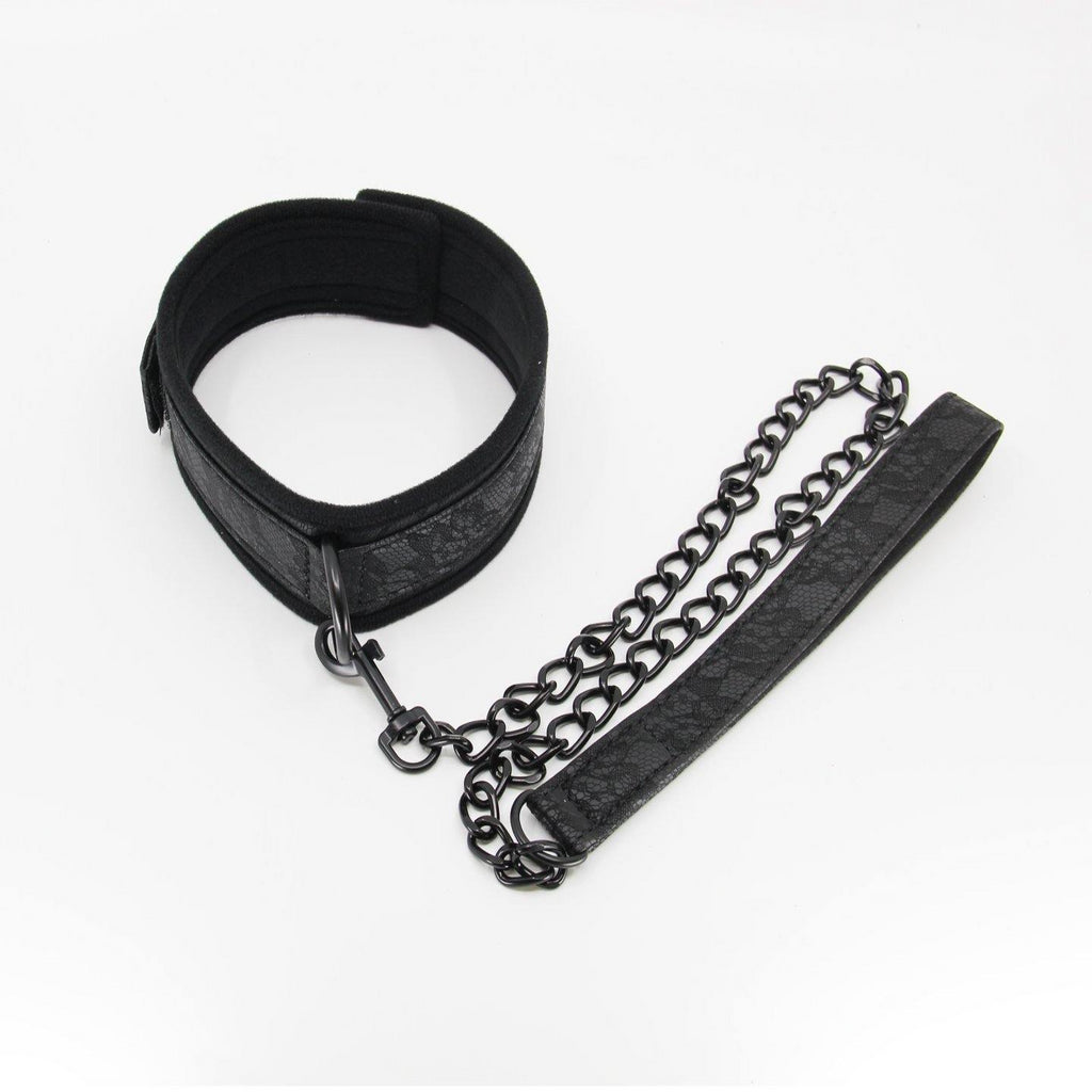 Berlin Baby Black Jacquard Collar and Leash Set - HOUSE OF HALFORD
