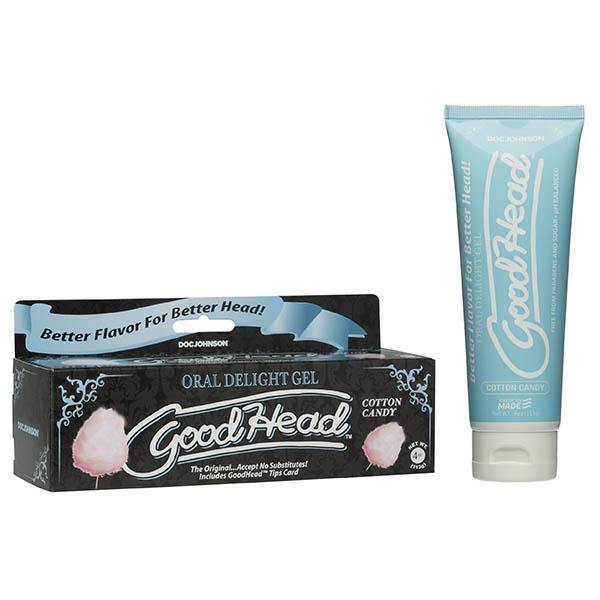 GoodHead Oral Delight Gel - Cotton Candy Flavoured Oral Sex Lotion - 113 g Tube - HOUSE OF HALFORD