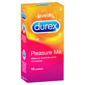 Durex Pleasure Me - Ribbed & Studded Condoms - 10 Pack