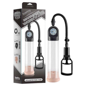Maximizer Worx VX2 - Accu-Meter Pussy Pump -  Penis Pump with Vagina Sleeve - HOUSE OF HALFORD