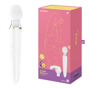 Satisfyer Double Wand-er -  USB Rechargeable Massager Wand with Attachment