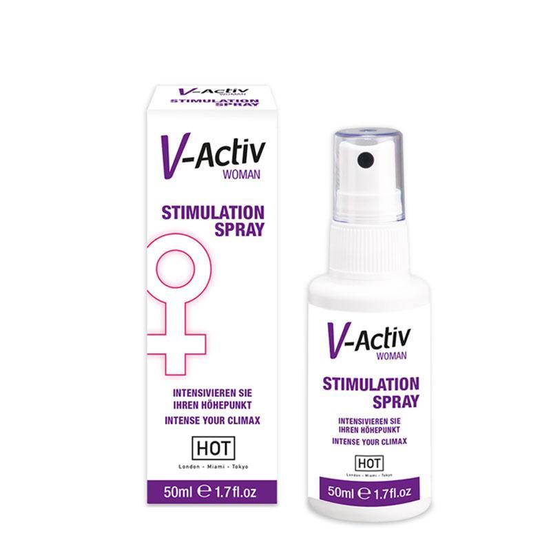 HOT V-activ Stimulation Spray - Enhancer Spray for Women - 50 ml Bottle - HOUSE OF HALFORD