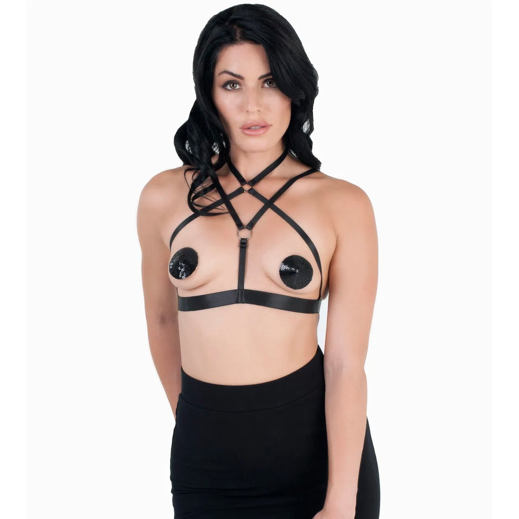 Love In Leather Cross Over Harness