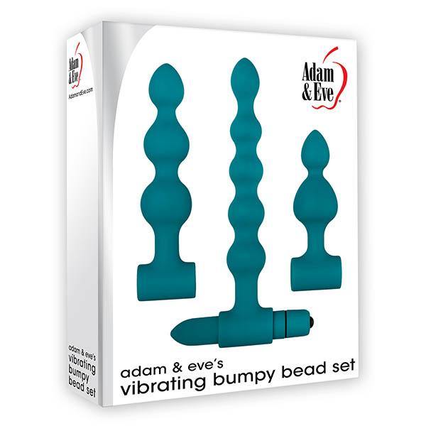 Adam & Eve Vibrating Bumpy Bead Set - Green Vibrating Anal Bead Set - HOUSE OF HALFORD