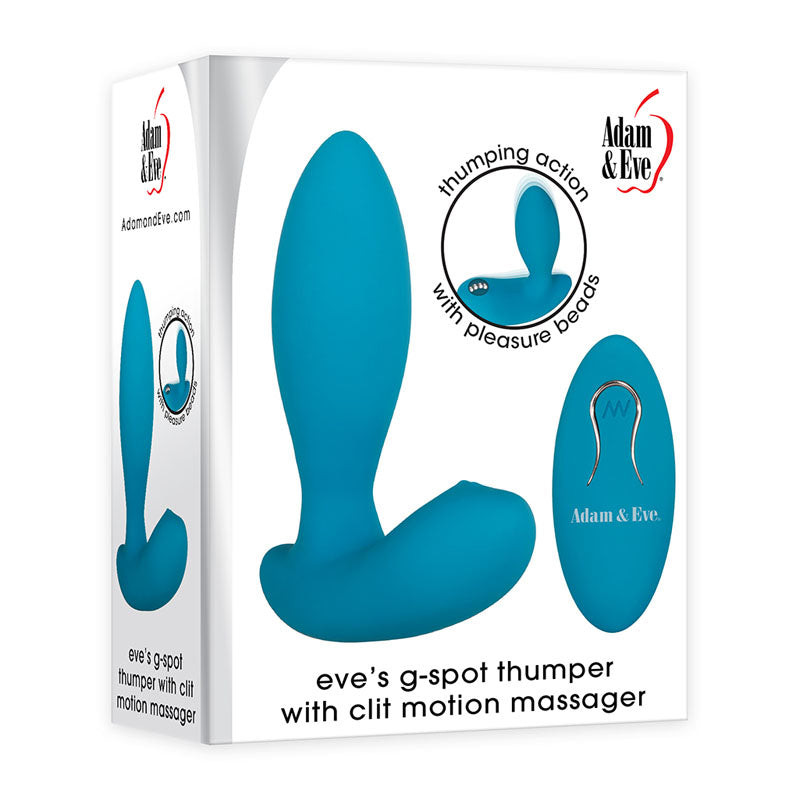 Adam & Eve G-Spot Thumper with Clit Motion Massager -  11.4 cm USB Rechargeable Stimulator with Wireless Remote