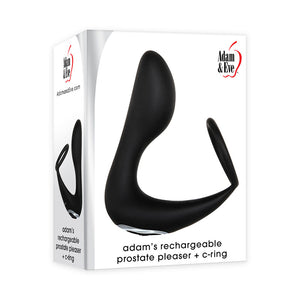 Adam & Eve Adam's Rechargeable Prostate Pleaser & C-Ring -  USB Rechargeable Anal Plug with Cock Ring