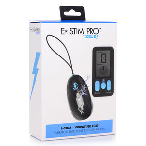 Zeus Electrosex Vibrating & E-Stim Egg -  USB Rechargeable E-Stim Egg with Wireless Remote