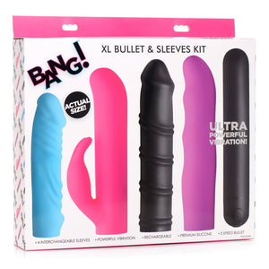Bang! 4-in-1 XL Bullet & Sleeve Kit - USB Rechargeable XL Bullet with 4 Sleeves