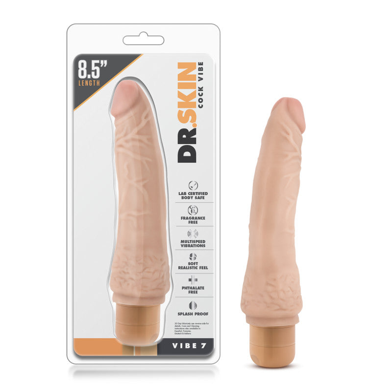 Dr. Skin Cock Vibe 7 - 8.5'' Cock -  21.6 cm Vibrating Dong