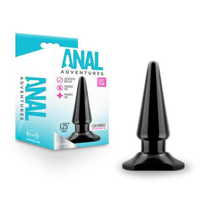 Anal Adventures Easy Plug - Black 10.1 cm (4'') Butt Plug - HOUSE OF HALFORD