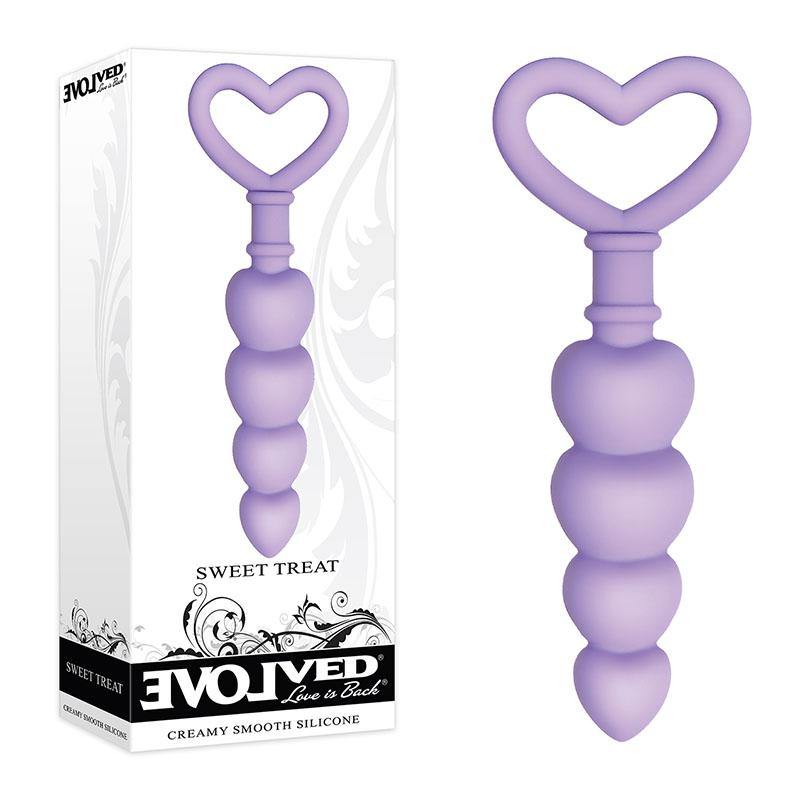 Evolved Sweet Treat -  11.5 cm Beaded Butt Plug with Handle - HOUSE OF HALFORD