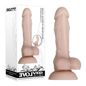 Evolved Real Supple Silicone Poseable 6'' -  15.2 cm Poseable Silicone Dong - HOUSE OF HALFORD