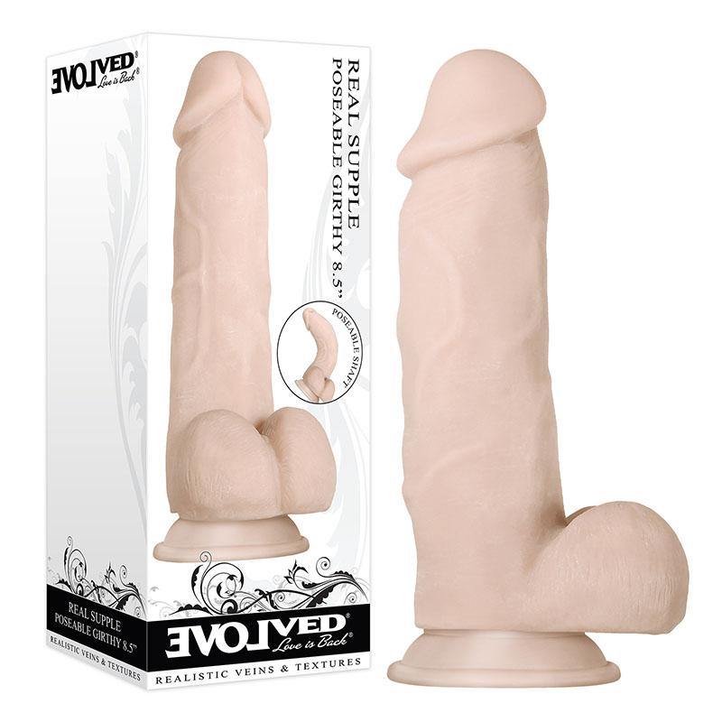 Evolved Real Supple Poseable Girthy 8.5'' -  21.6 cm Poseable Dong - HOUSE OF HALFORD