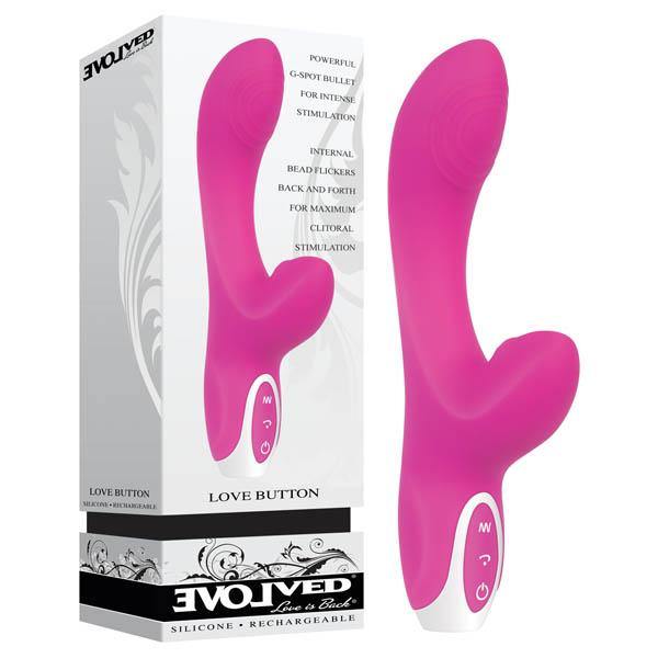Love Button -  19 cm (7.5'') USB Rechargeable Rabbit Vibrator - HOUSE OF HALFORD