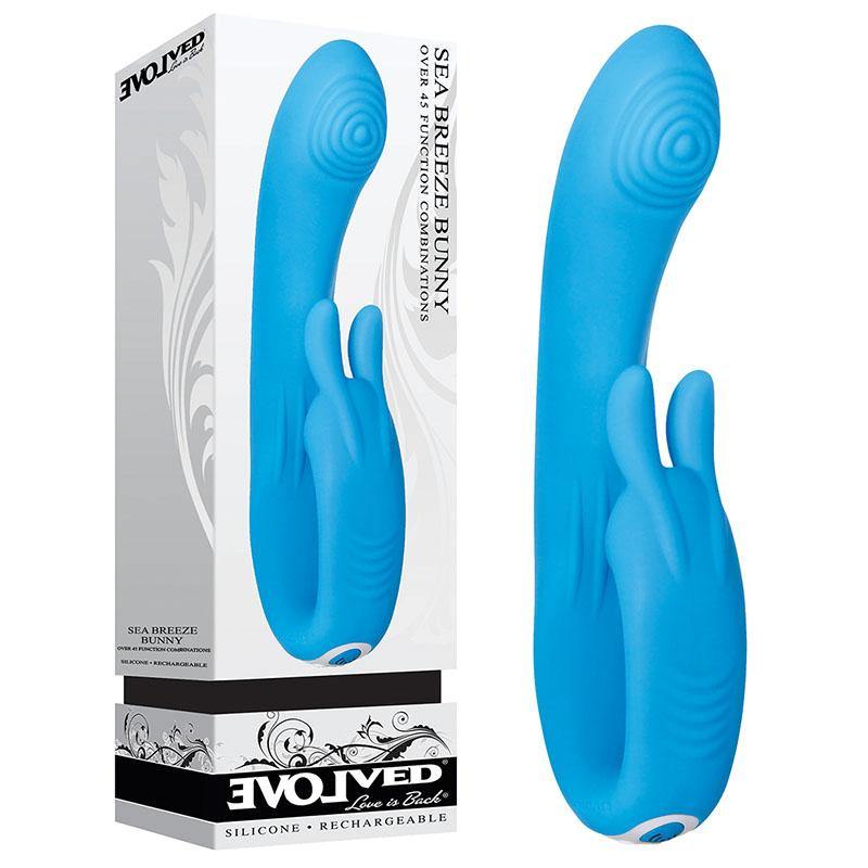 Evolved Sea Breeze Bunny -  20.37 cm USB Rechargeable Rabbit Vibrator - HOUSE OF HALFORD