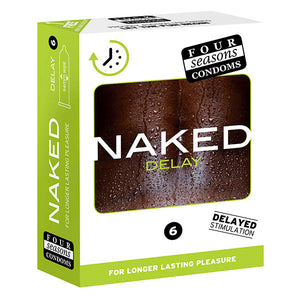 Four Seasons Naked Delay - Ultra Thin Condoms - 6 Pack