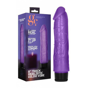 GC. 8'' Thick Realistic Vibe - Purple 20.3 cm Vibrator - HOUSE OF HALFORD