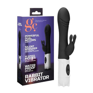 GC. Rabbit Vibrator - Black 20.5 cm Rabbit Vibrator - HOUSE OF HALFORD