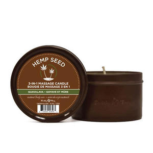 Hemp Seed 3-In-1 Massage Candle - Guavalava (Guava & Blackberry) - 170 g - HOUSE OF HALFORD