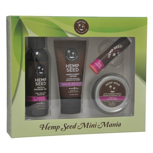 Hemp Seed Mini Mania - Skinny Dip (Vanilla & Fairy Floss) Scented Lotion Kit - 4 Piece Set - HOUSE OF HALFORD