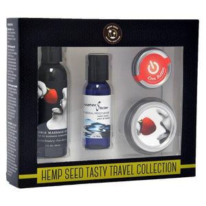 Hemp Seed Tasty Travel Collection - Strawberry Scented Lotion Kit - 4 Piece Set - HOUSE OF HALFORD