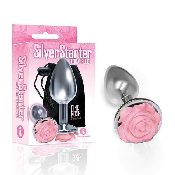 The 9's The Silver Starter - Silver 7.1 cm (2.8'') Butt Plug with  Rose Bottom - HOUSE OF HALFORD
