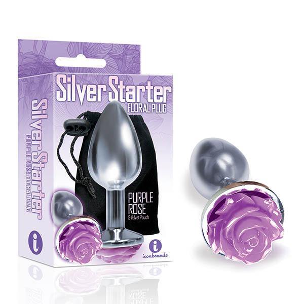 The 9's The Silver Starter - Silver 7.1 cm (2.8'') Butt Plug with  Rose Bottom - HOUSE OF HALFORD