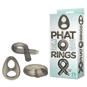 The 9's Phat Rings - Smoke Cock Rings - Set of 3 - HOUSE OF HALFORD