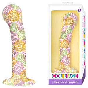 Collage Catch the Bouquet, G-Spot - White Patterned 17.8 cm Dildo - HOUSE OF HALFORD