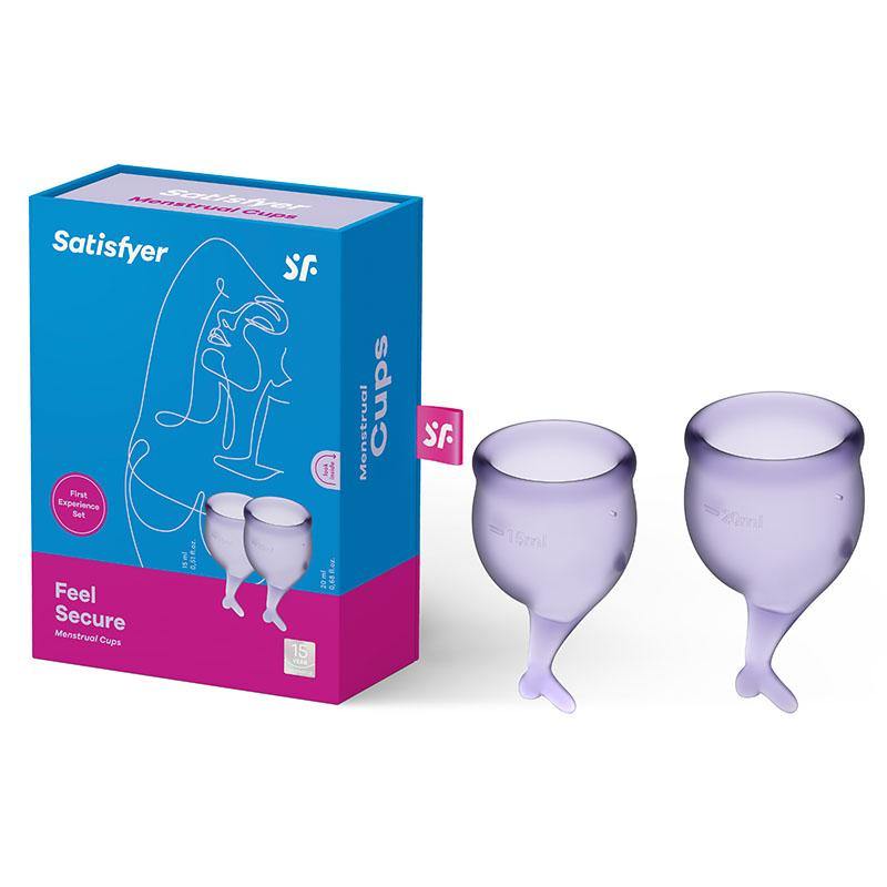 Satisfyer Feel Secure - Lilla Purple Silicone Menstrual Cups - Set of 2 - HOUSE OF HALFORD