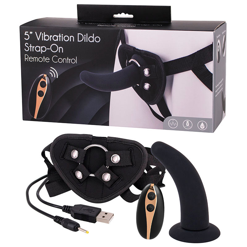 5'' Rechargeable Vibrating Strap-On