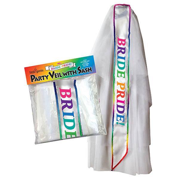 Bride Pride Veil - White Novelty Veil - HOUSE OF HALFORD