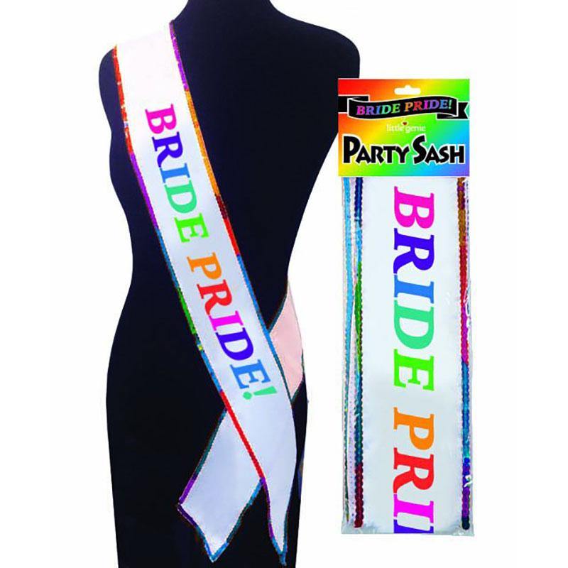 Bride Pride Party Sash - Hens Party Novelty - HOUSE OF HALFORD