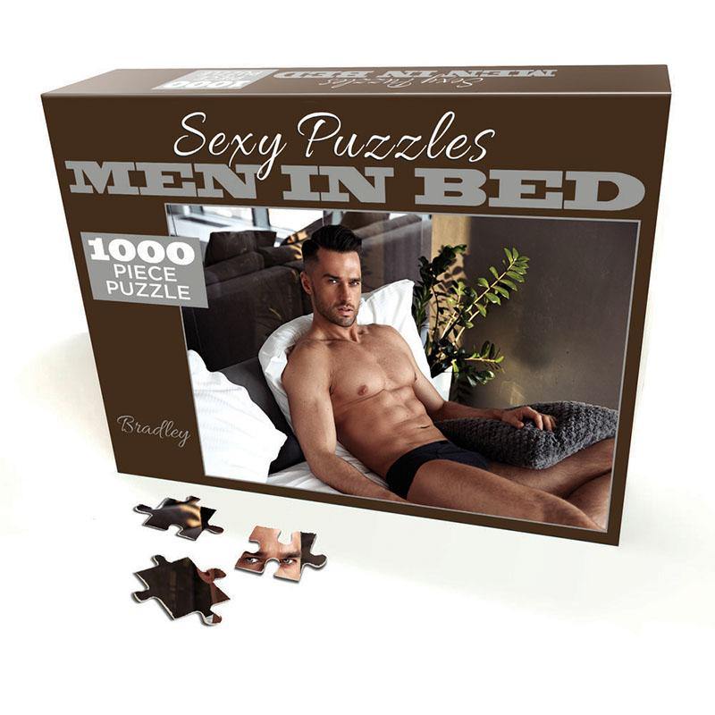 Sexy Puzzles - Men In Bed - Bradley - 100 piece Jigsaw Puzzle - HOUSE OF HALFORD