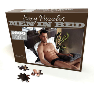 Sexy Puzzles - Men In Bed - Bradley - 100 piece Jigsaw Puzzle - HOUSE OF HALFORD