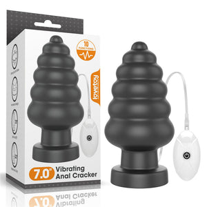 King Sized 7'' Vibrating Anal Cracker -  17.8 cm XL Vibrating Butt Plug