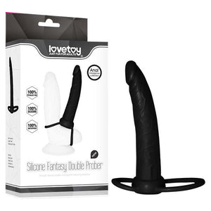 Anal Indulgence Collection Silicone Fantasy Double Prober -  15.2 cm (6'') Anal Dong & Cock Ring