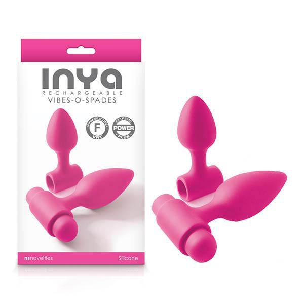 INYA Vibes-O-Spades - Pink Vibrating Butt Plugs - Set of 2 - HOUSE OF HALFORD