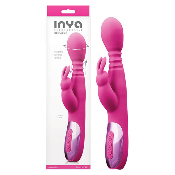 INYA Revolve - Pink 26 cm (10'') USB Rechargeable Thrusting Rabbit Vibrator