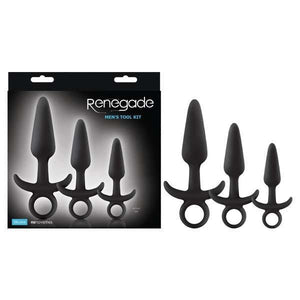 Renegade Men's Tool Kit -  Butt Plugs with Ring Pulls - Set of 3 Sizes - HOUSE OF HALFORD
