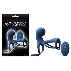 Renegade - Gladiator -  USB Rechargeable Vibrating Penis and Balls Harness with Wireless Remote