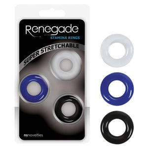 Renegade Stamina Rings - Coloured Cock Rings - Set of 3 - HOUSE OF HALFORD