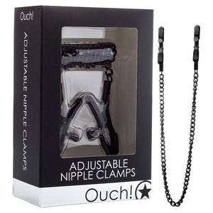 Ouch Adjustable Nipple Clamps -  Nipple Restraints with Chain