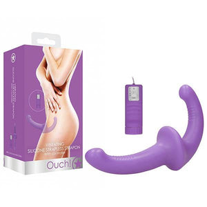 OUCH! Vibrating Silicone Strapless Strap-On - - HOUSE OF HALFORD