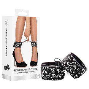 Ouch! Graffiti Ankle Cuffs -  Restraints